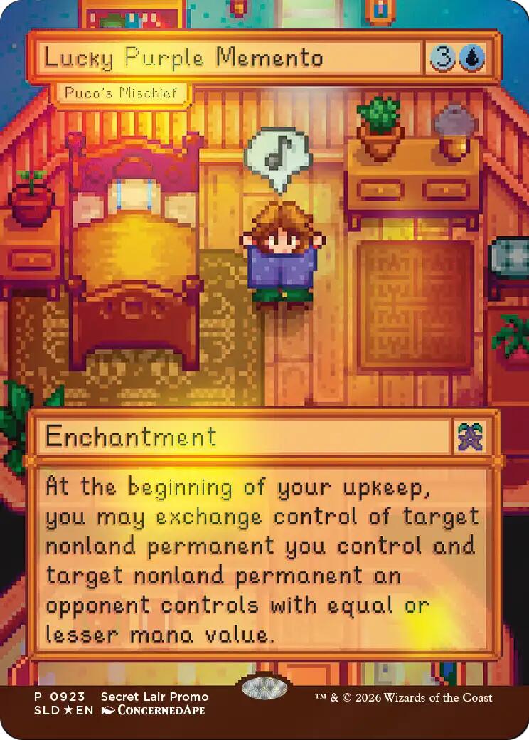 Lucky Purple Memento - Puca's Mischief [Secret Lair Drop Series] | Devastation Store