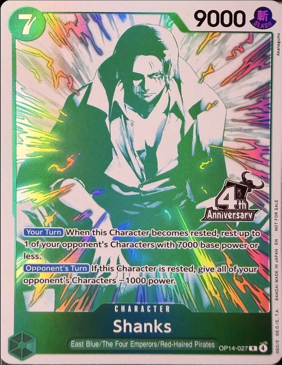 Shanks (4th Anniversary Treasure Campaign Pack) [One Piece Promotion Cards] | Devastation Store