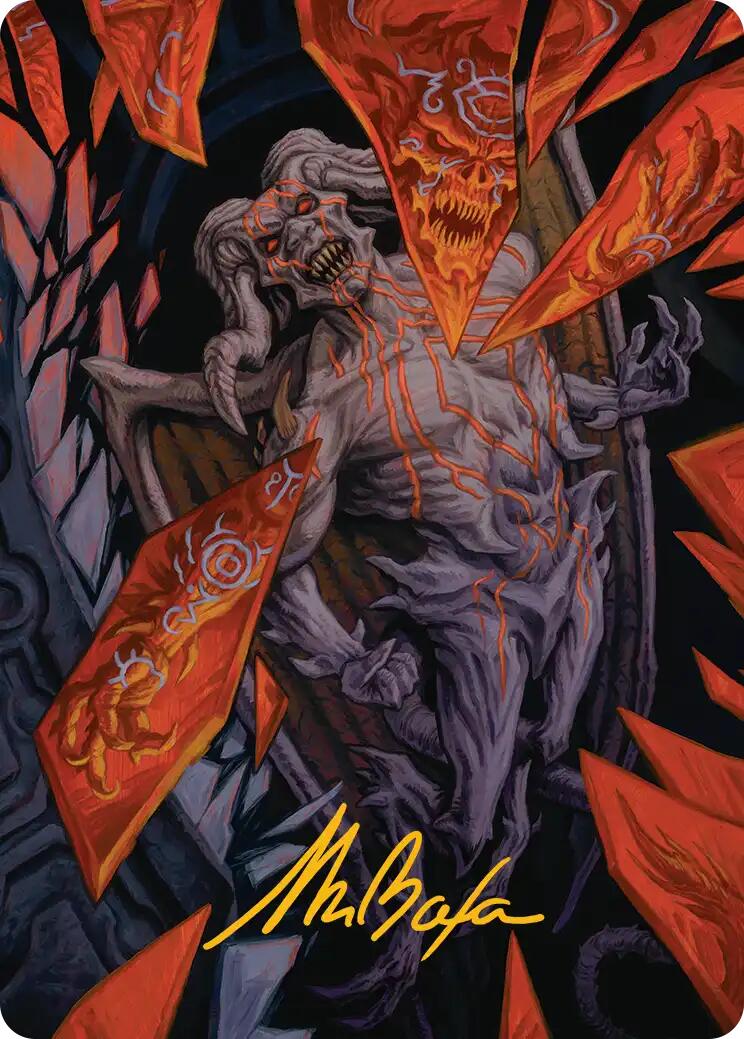 Curse-Marred Demon Art Card (Gold-Stamped Signature) [Reality Fracture Art Series] | Devastation Store