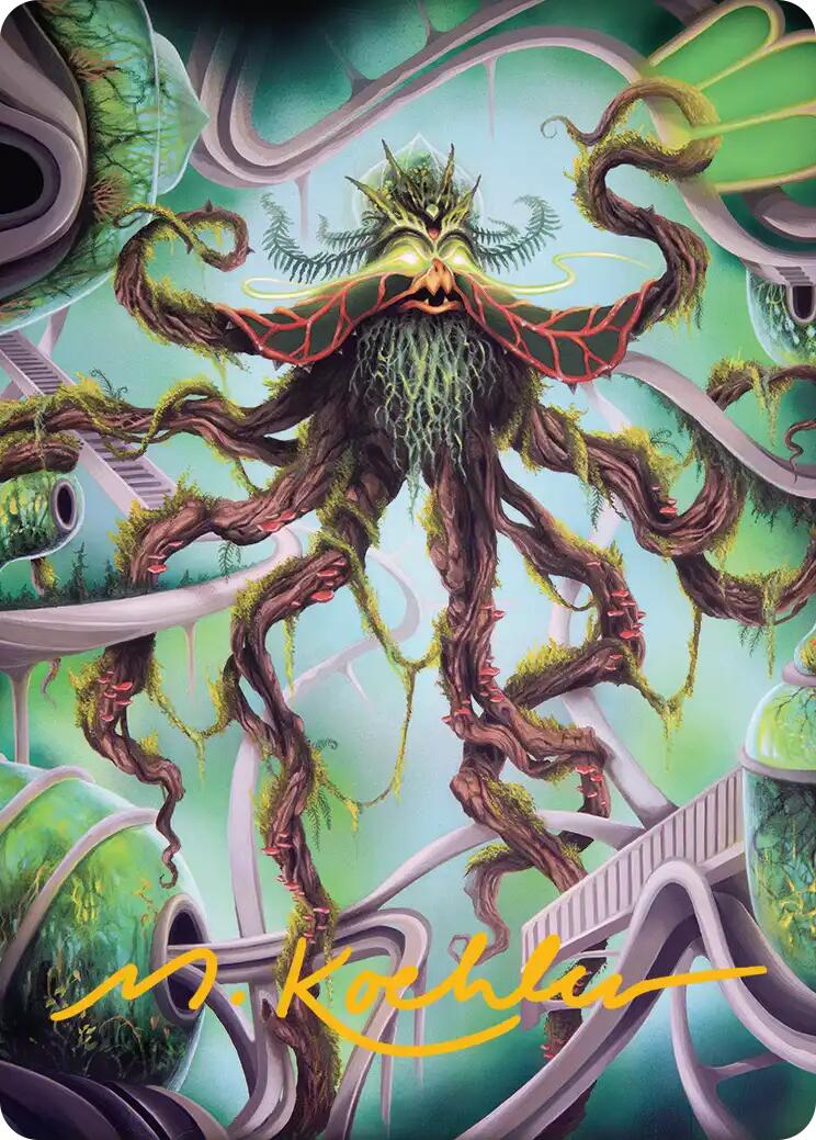 Verdant Kraken Art Card (Gold-Stamped Signature) [Reality Fracture Art Series] | Devastation Store