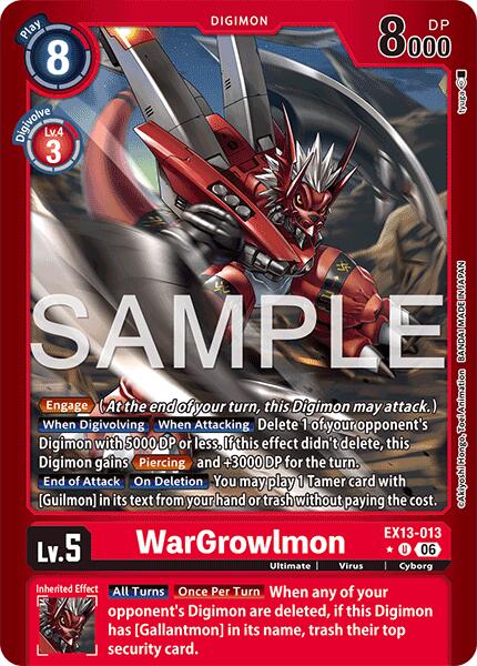 WarGrowlmon [EX13-013] (Limited Foil) [Chivalrous XIII] | Devastation Store