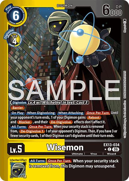 Wisemon [EX13-034] (Limited Foil) [Chivalrous XIII] | Devastation Store