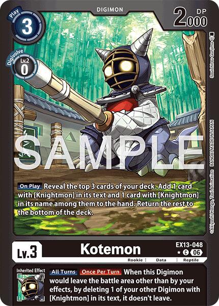 Kotemon [EX13-048] (Limited Foil) [Chivalrous XIII] | Devastation Store
