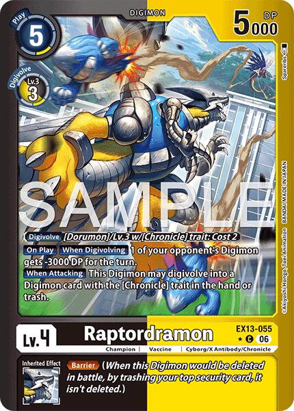 Raptordramon [EX13-055] (Limited Foil) [Chivalrous XIII] | Devastation Store