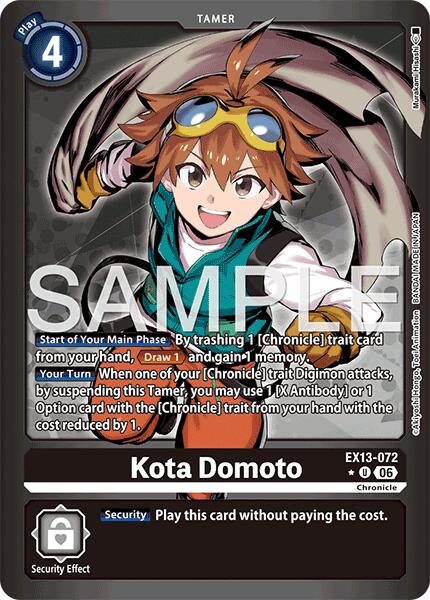 Kota Domoto [EX13-072] (Limited Foil) [Chivalrous XIII] | Devastation Store