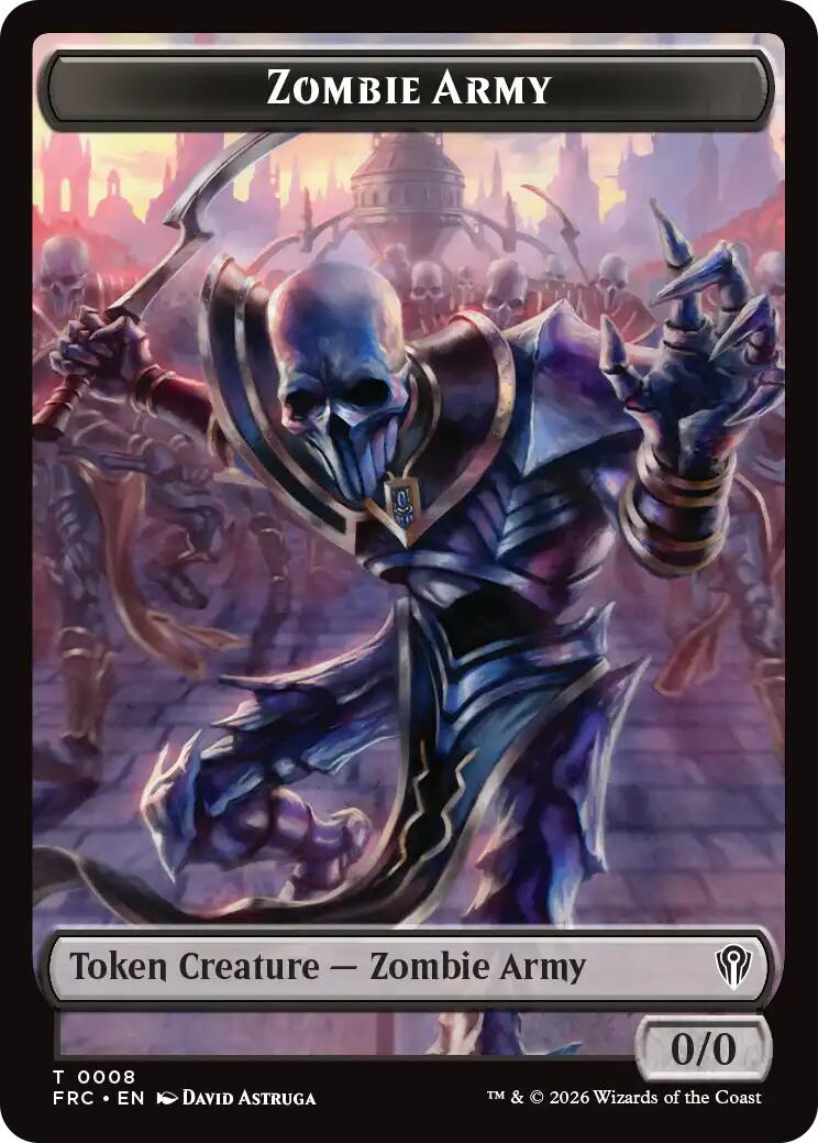 Zombie Army // Goblin Double-Sided Token [Reality Fracture Commander Tokens] | Devastation Store