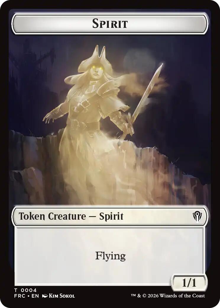 Spirit // Jace Double-Sided Token [Reality Fracture Commander Tokens] | Devastation Store
