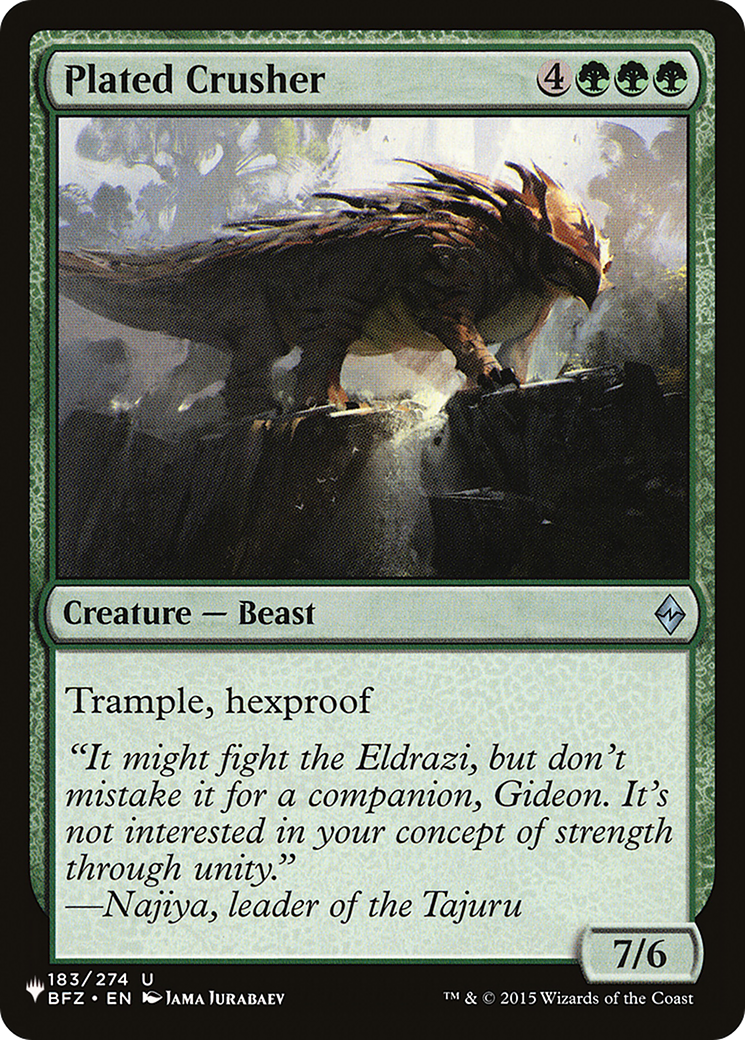 Plated Crusher [The List Reprints] | Devastation Store