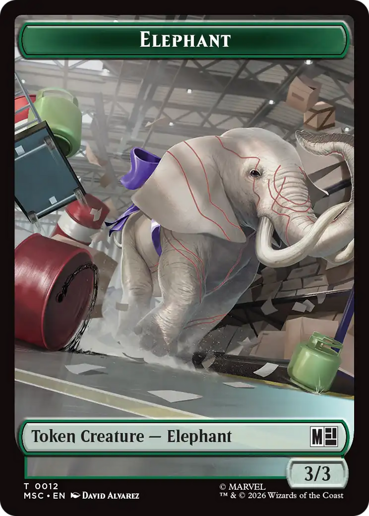 Rhino (013) // Elephant (012) Double-Sided Token [Marvel Super Heroes Commander Tokens] | Devastation Store