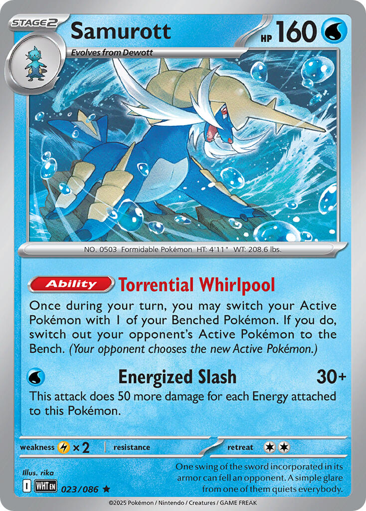 Samurott (023/086) (Deck Exclusive) [Scarlet & Violet: White Flare] | Devastation Store