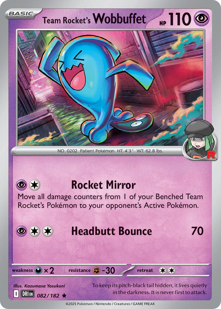 Team Rocket's Wobbuffet (082/182) (Deck Exclusive) [Scarlet & Violet: Destined Rivals] | Devastation Store
