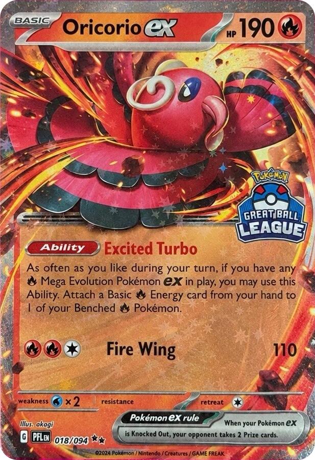 Oricorio ex (018/094) (Great Ball League) [League & Championship Cards] | Devastation Store
