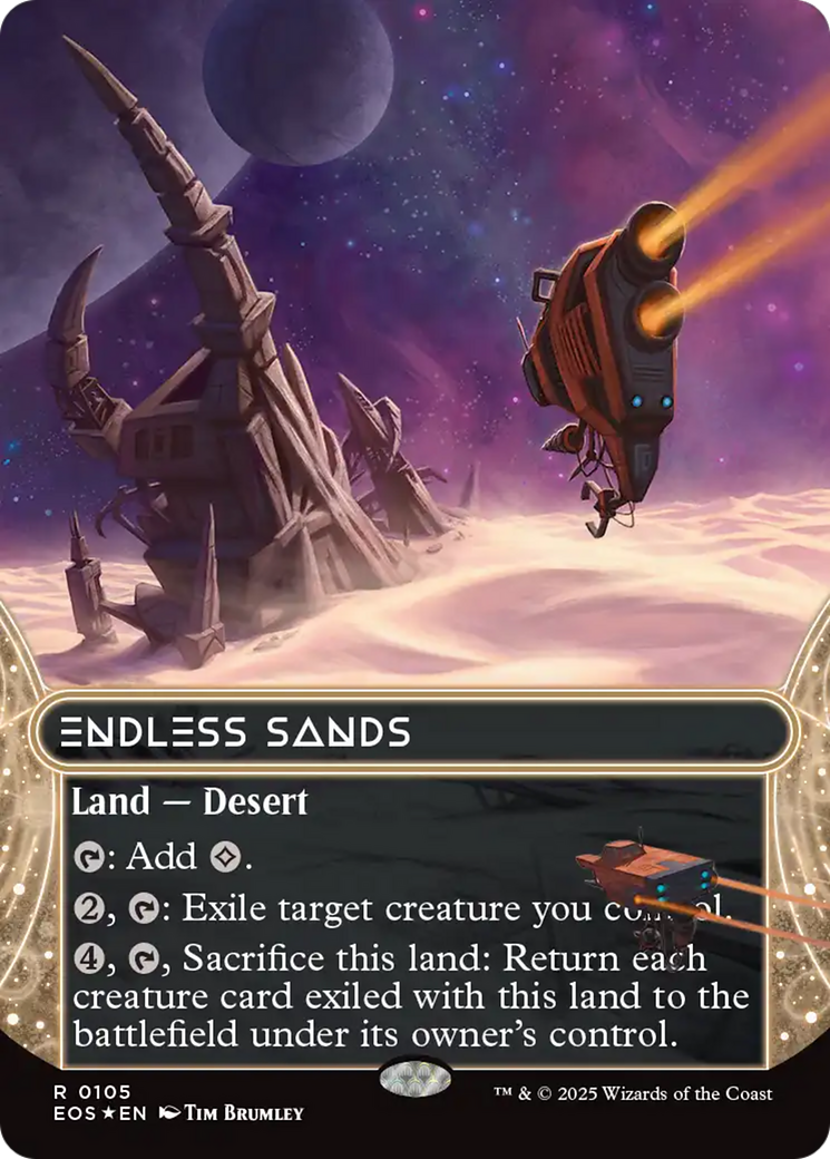Endless Sands (0105) (Borderless) (Galaxy Foil) [Edge of Eternities: Stellar Sights] | Devastation Store