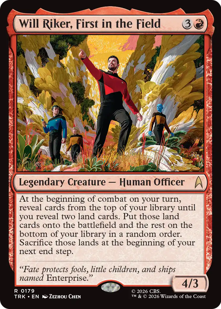 Will Riker, First in the Field [Star Trek] | Devastation Store