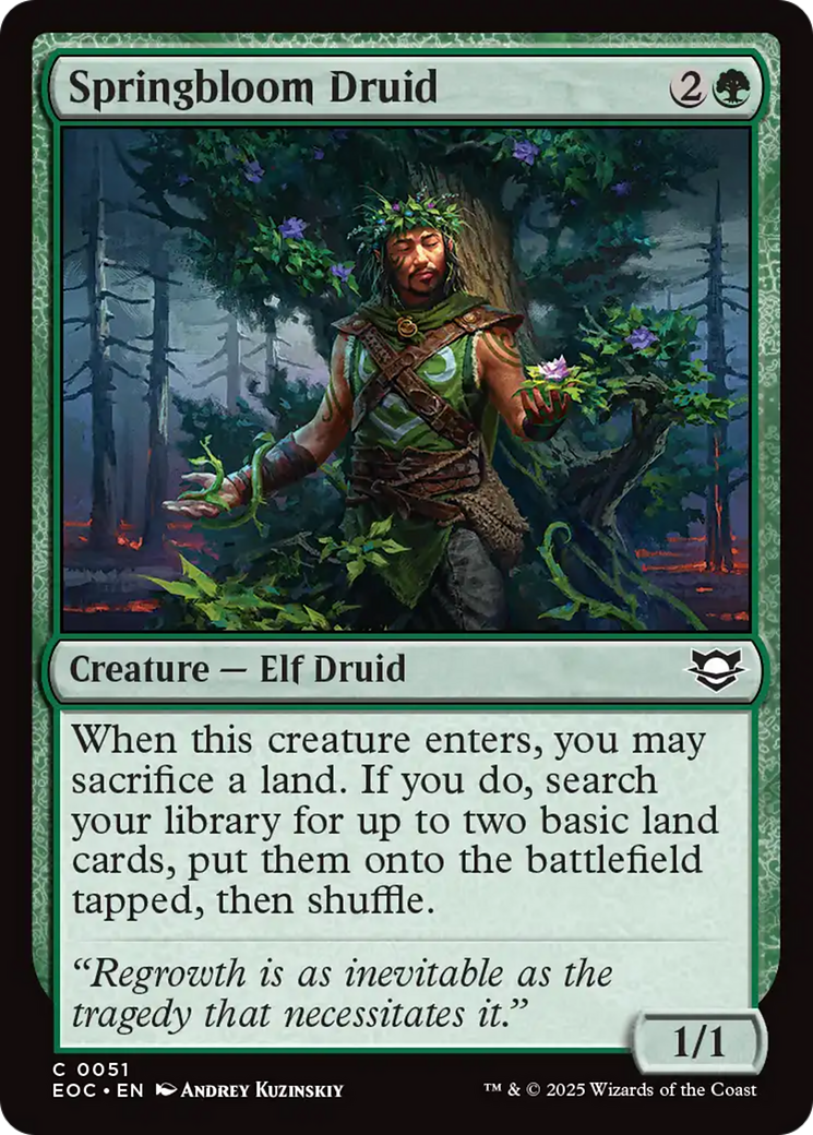 Springbloom Druid [Edge of Eternities Commander] | Devastation Store