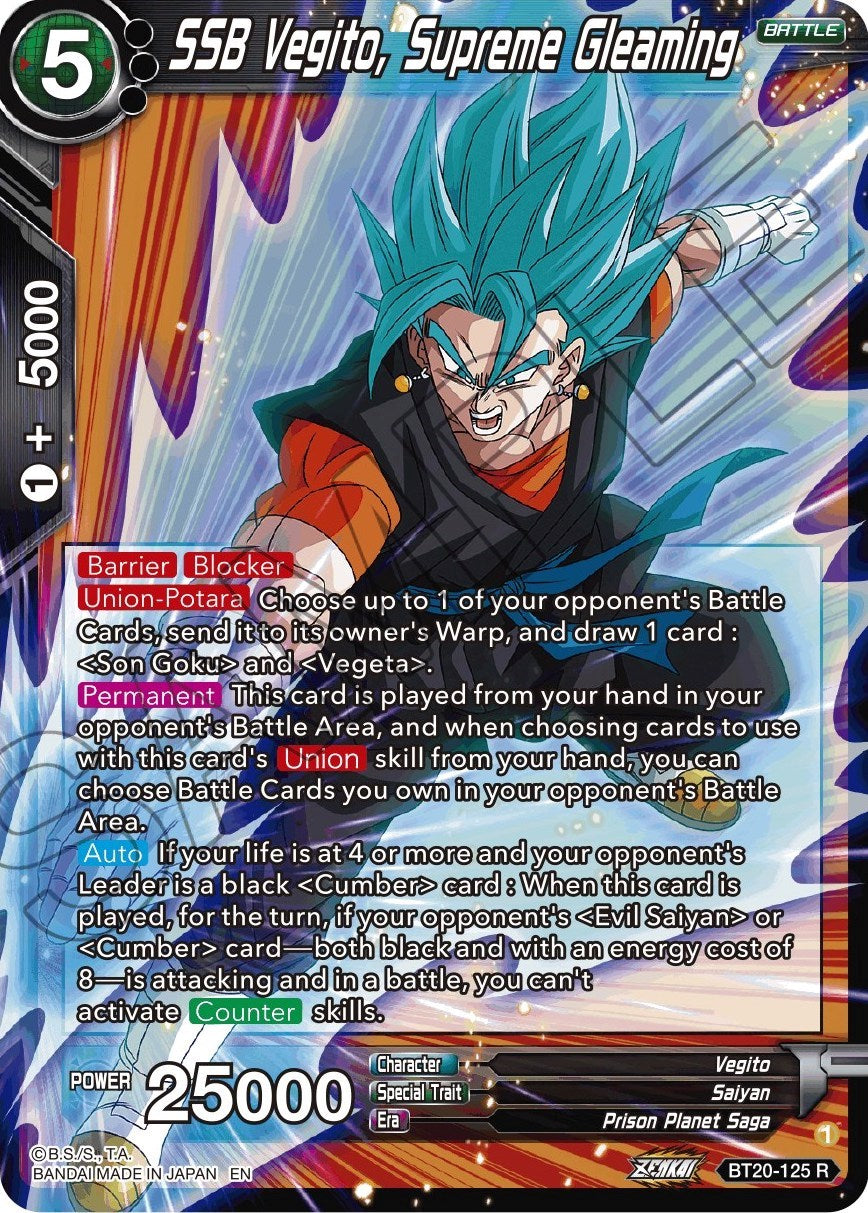 SSB Vegito, Supreme Gleaming (BT20-125) [Power Absorbed] | Devastation Store