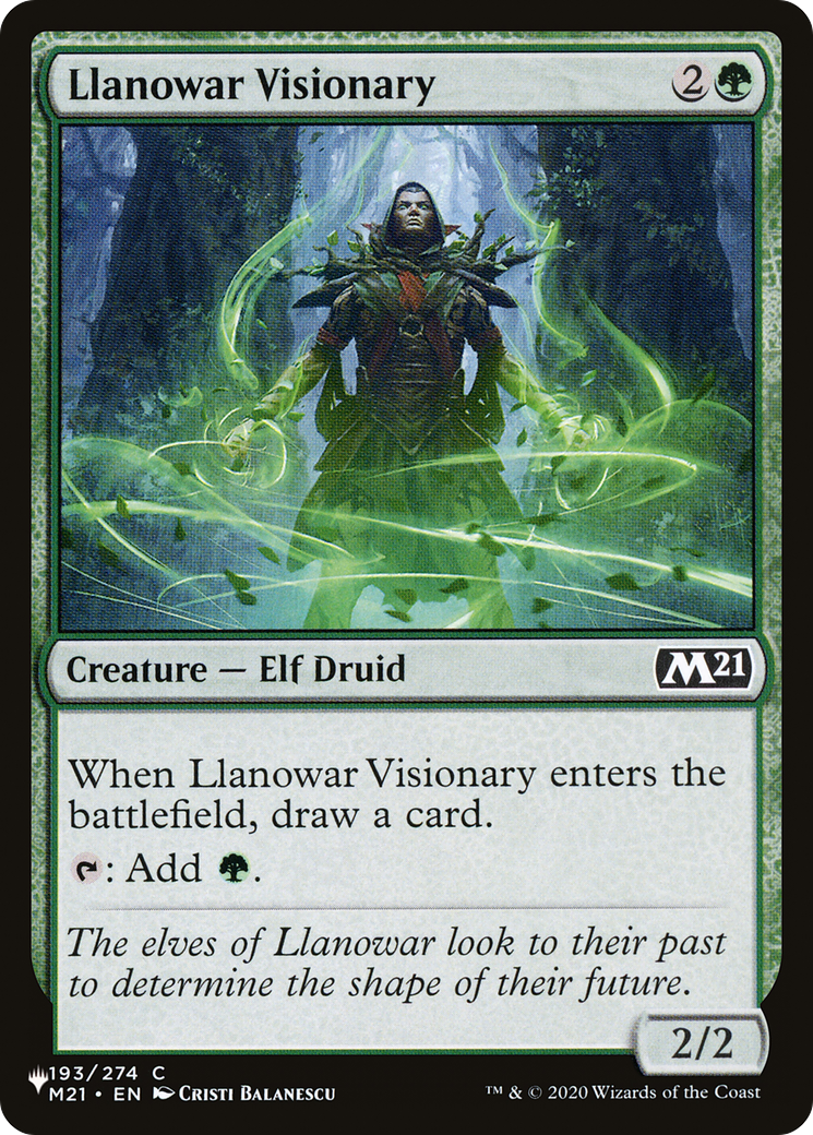 Llanowar Visionary [The List Reprints] | Devastation Store