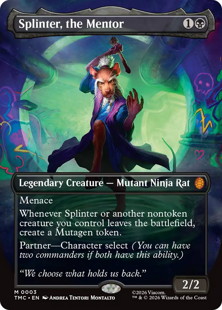 Splinter, the Mentor (Borderless) [Teenage Mutant Ninja Turtles Commander] | Devastation Store