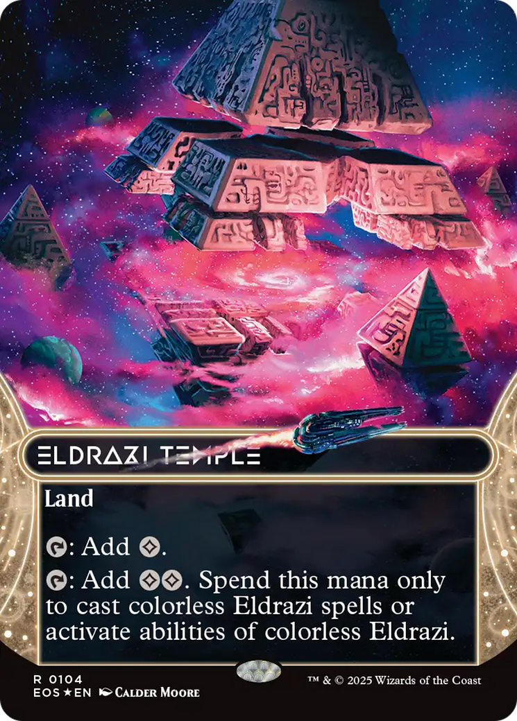 Eldrazi Temple (0104) (Borderless) (Galaxy Foil) [Edge of Eternities: Stellar Sights] | Devastation Store