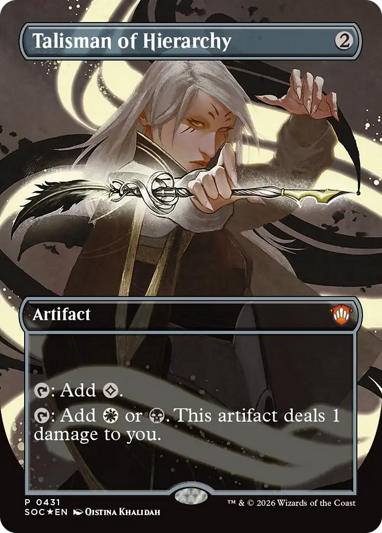 Talisman of Hierarchy (Borderless) [Secrets of Strixhaven Commander] | Devastation Store