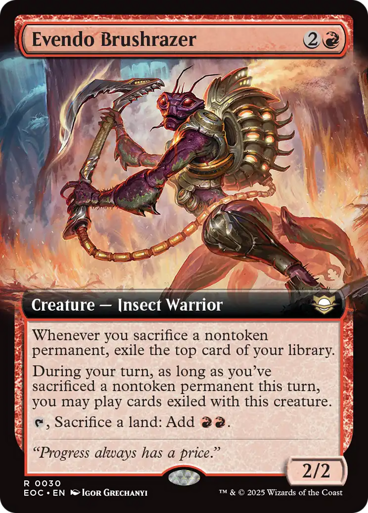 Evendo Brushrazer (Extended Art) [Edge of Eternities Commander] | Devastation Store