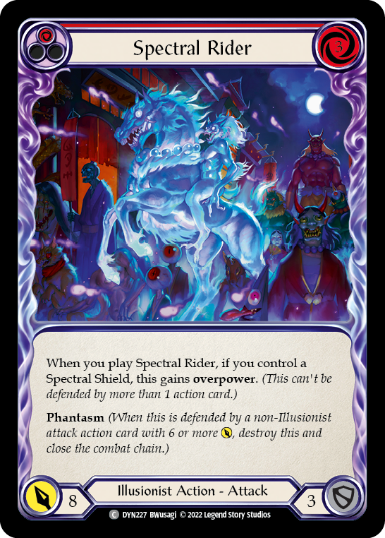 Spectral Rider (Red) [DYN227] (Dynasty)  Rainbow Foil | Devastation Store