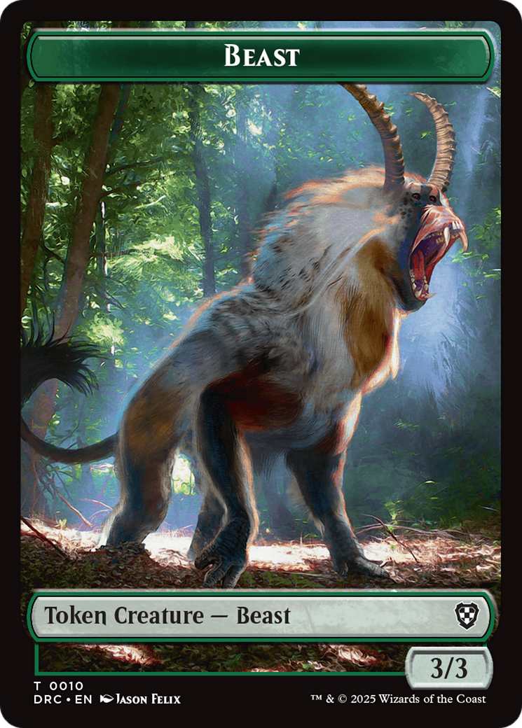 Beast (0010) // Beast (0011) Double-Sided Token [Aetherdrift Commander] | Devastation Store