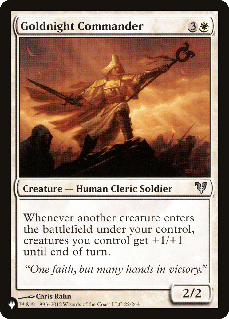 Goldnight Commander [The List Reprints] | Devastation Store