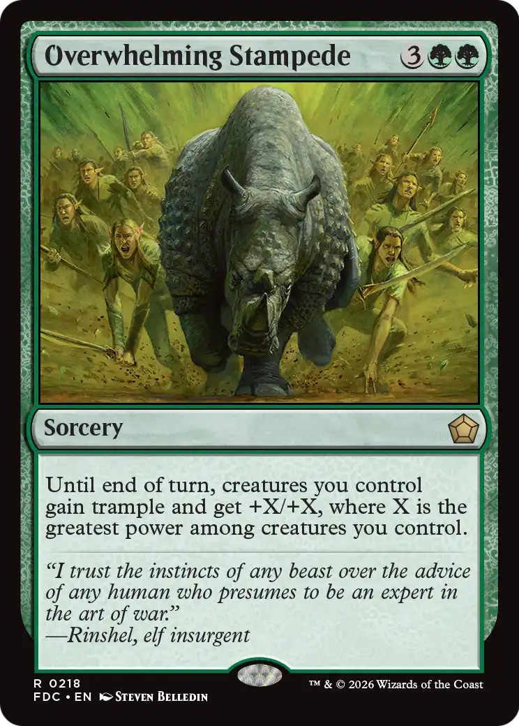 Overwhelming Stampede [Foundations Commander] | Devastation Store