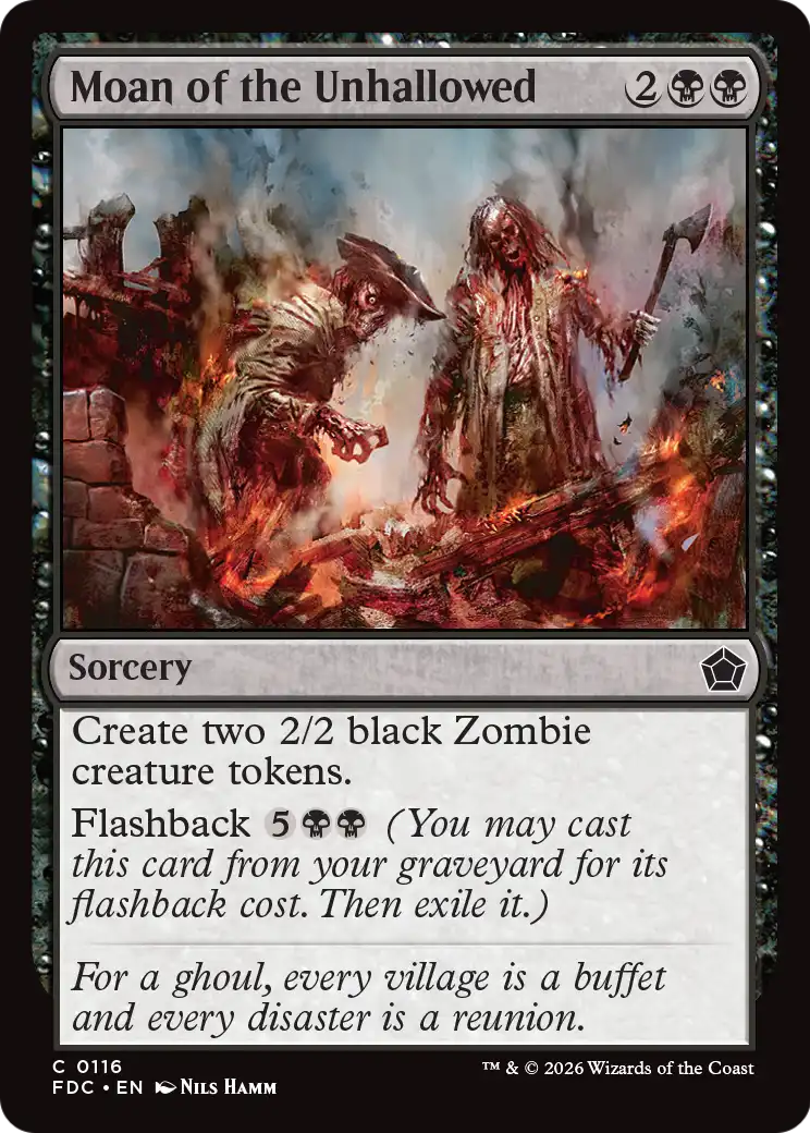 Moan of the Unhallowed [Foundations Commander] | Devastation Store