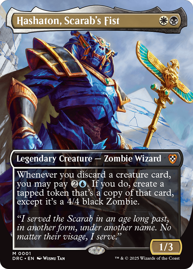 Hashaton, Scarab's Fist (Borderless) [Aetherdrift Commander] | Devastation Store
