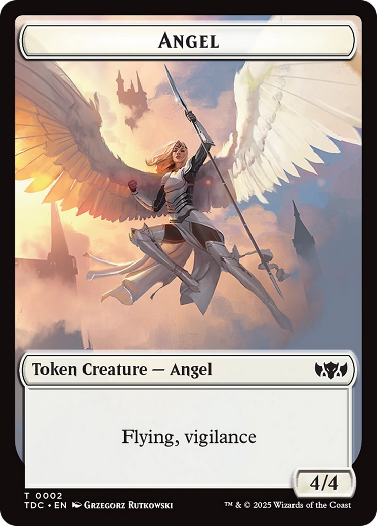 Angel // Spirit Double-Sided Token [Tarkir: Dragonstorm Commander Tokens] | Devastation Store