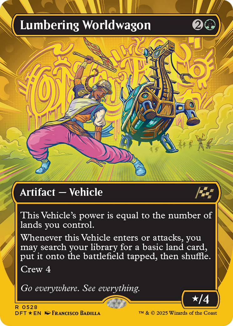 Lumbering Worldwagon (Borderless) (First-Place Foil) [Aetherdrift] | Devastation Store