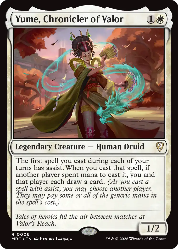 Yume, Chronicler of Valor [Mystery Booster: Commander Edition] | Devastation Store