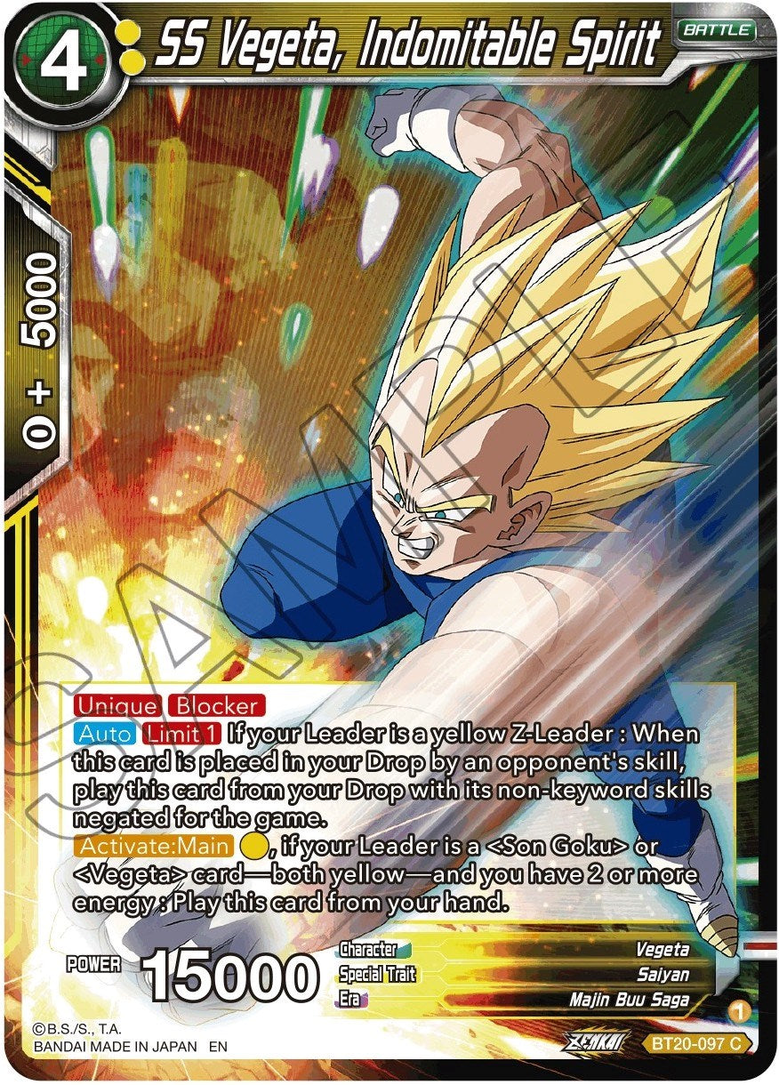 SS Vegeta, Indomitable Spirit (BT20-097) [Power Absorbed] | Devastation Store