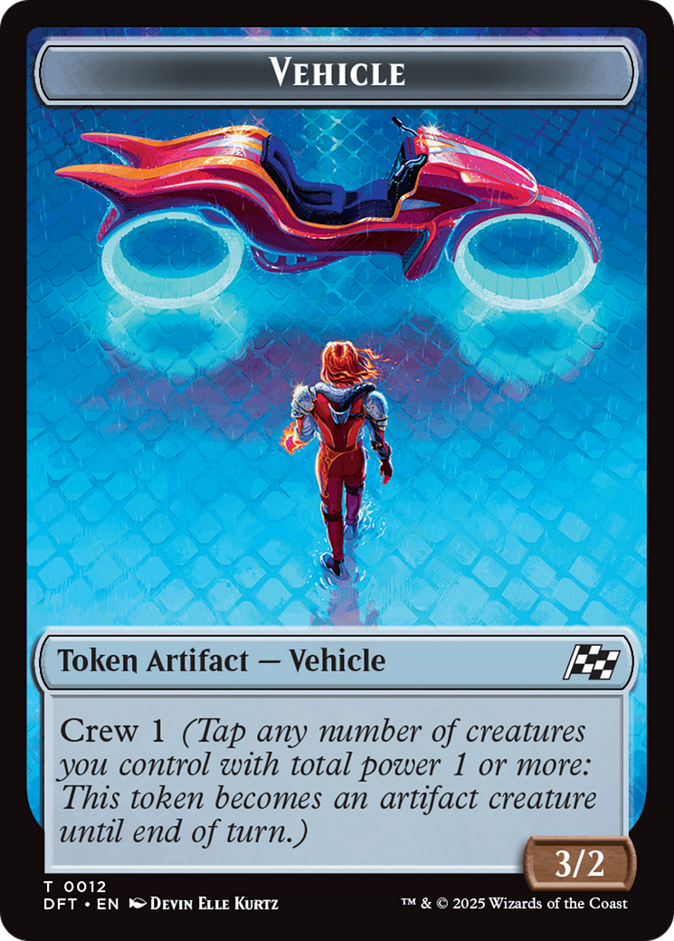 Emblem - Chandra, Spark Hunter // Vehicle Double-Sided Token [Aetherdrift Tokens] | Devastation Store