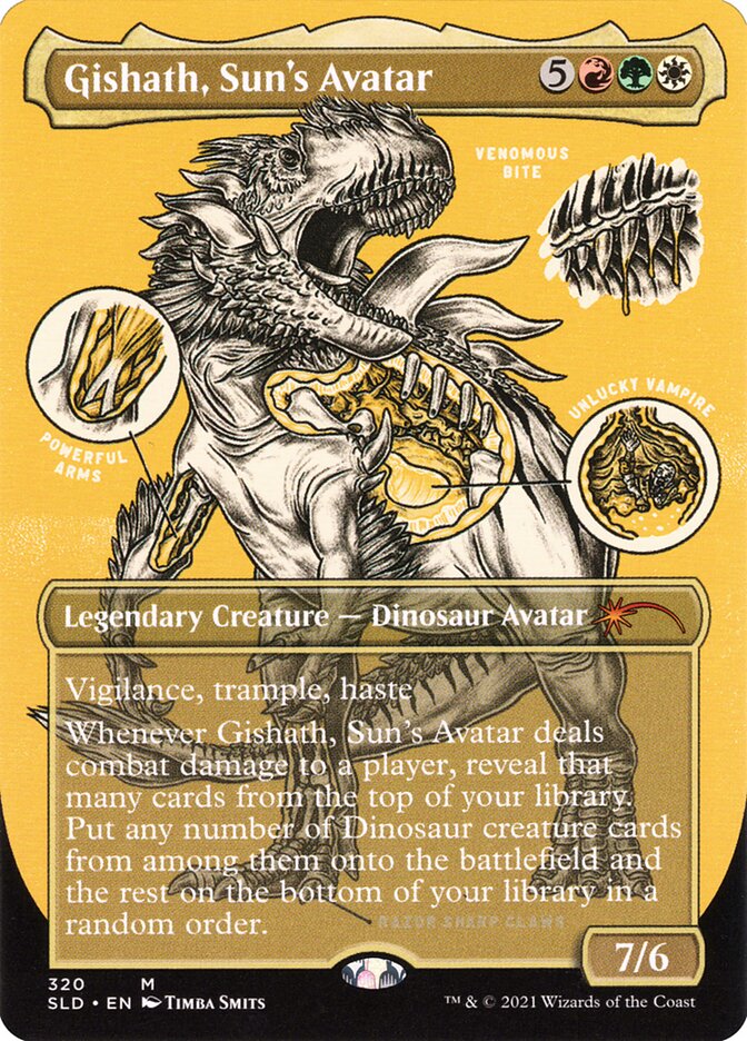 Gishath, Sun's Avatar (Borderless Foil Etched) [Secret Lair Drop Series] | Devastation Store