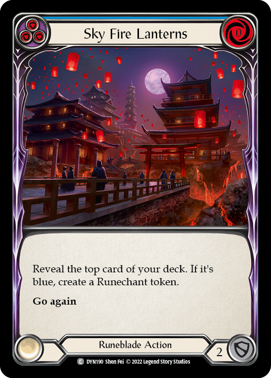 Sky Fire Lanterns (Blue) [DYN190] (Dynasty) | Devastation Store