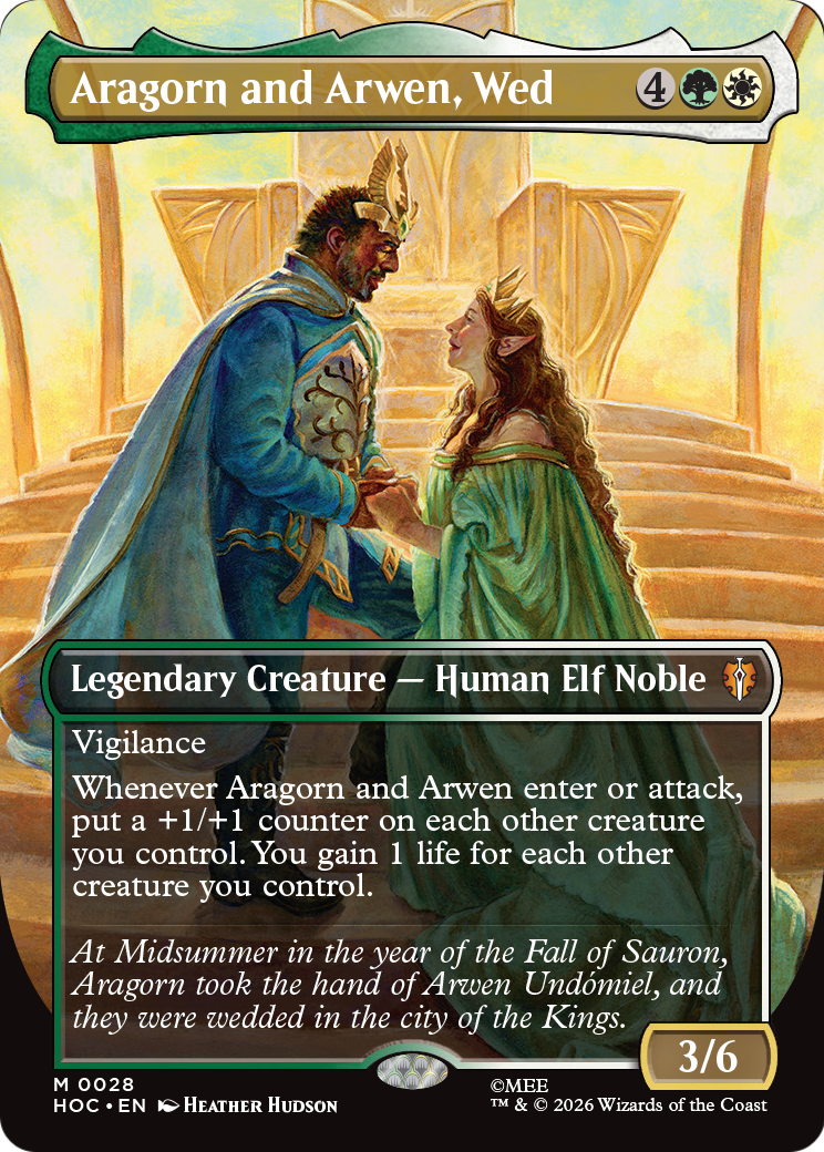 Aragorn and Arwen, Wed (Borderless) [The Hobbit] | Devastation Store