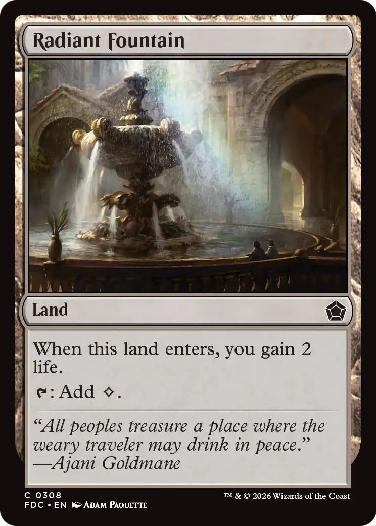 Radiant Fountain [Foundations Commander] | Devastation Store