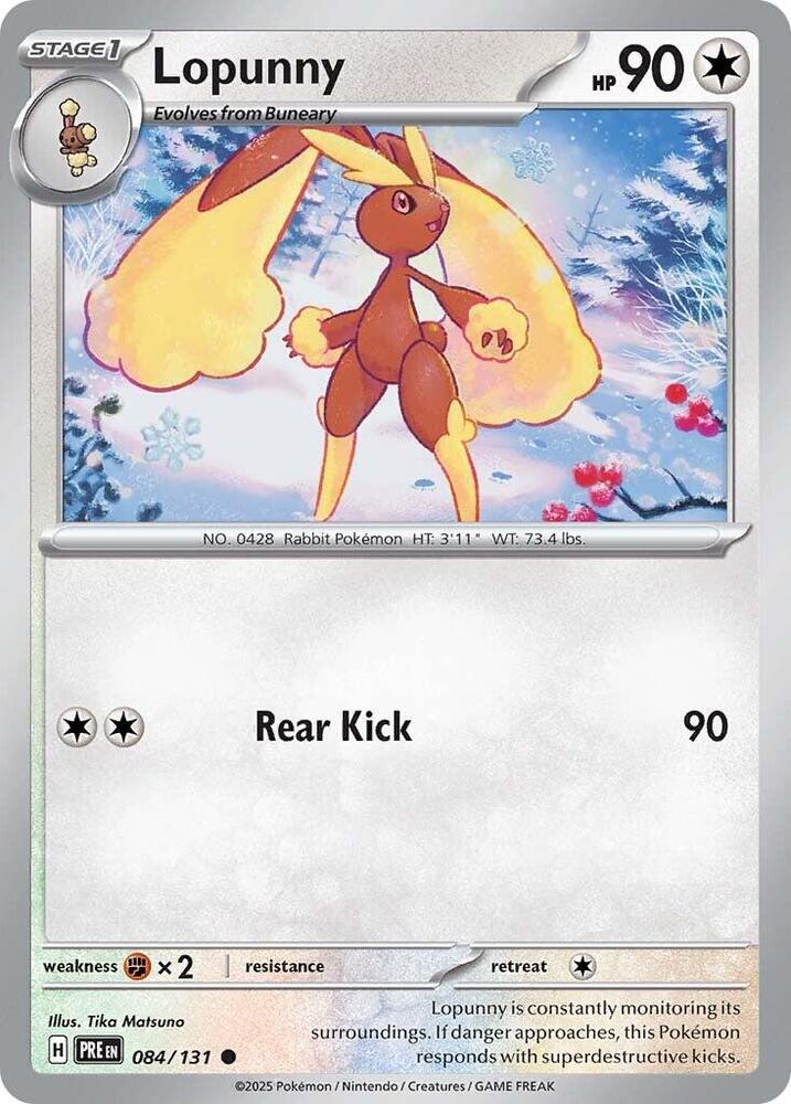 Lopunny (084/131) [Scarlet & Violet: Prismatic Evolutions] | Devastation Store