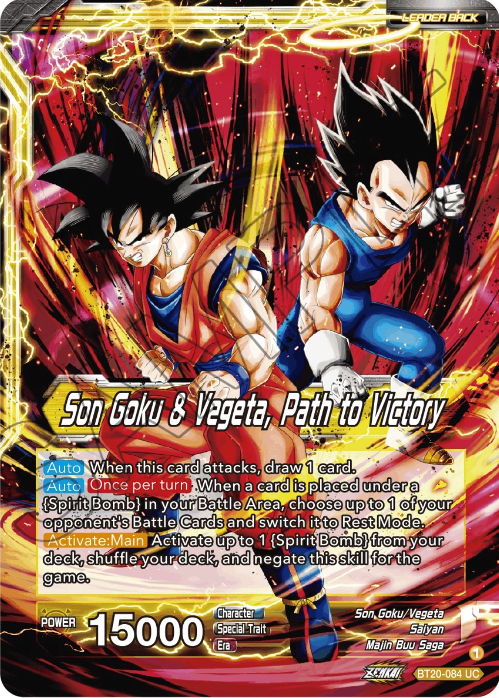 SS Vegito // Son Goku & Vegeta, Path to Victory (BT20-084) [Power Absorbed] | Devastation Store