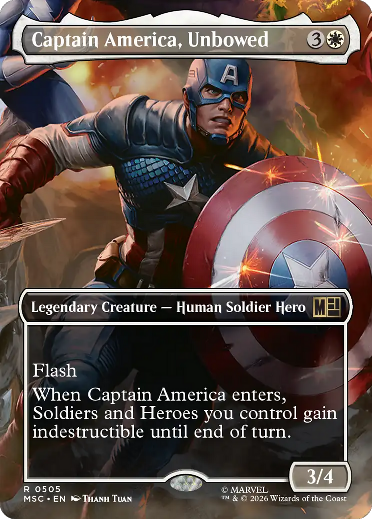 Captain America, Unbowed (Borderless) [Marvel Super Heroes Commander] | Devastation Store