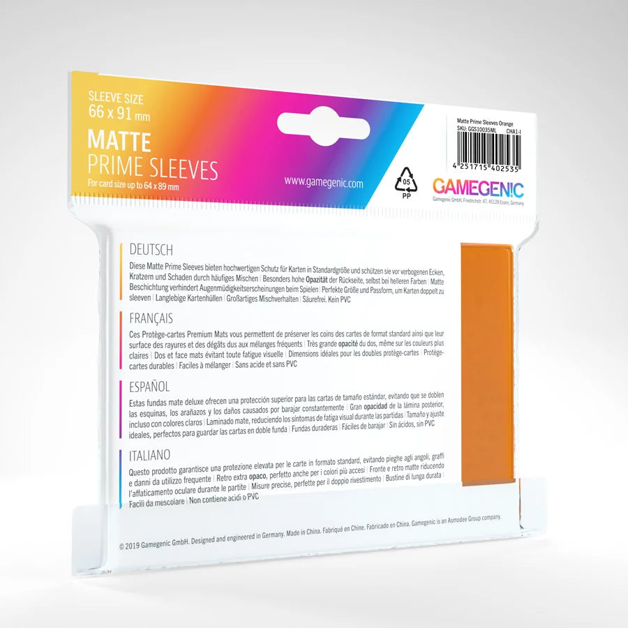 PROTECTOR MATTE PRIME SLEEVES - NARANJO | Devastation Store