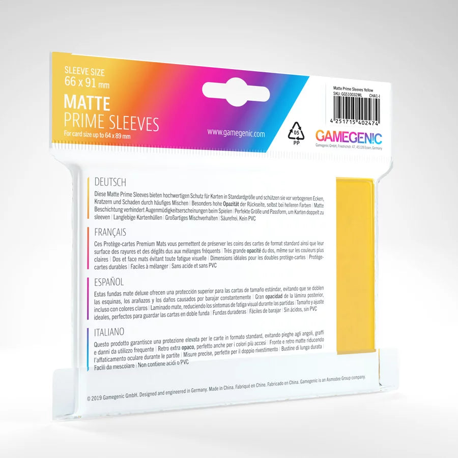 PROTECTOR MATTE PRIME SLEEVES - AMARRILLO | Devastation Store