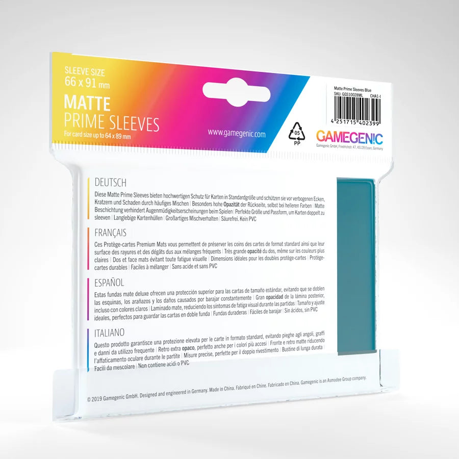 PROTECTOR MATTE PRIME SLEEVES - AZUL | Devastation Store