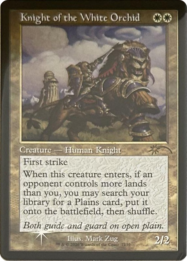 Knight of the White Orchid (7139) (Retro Frame) [Secret Lair Drop Series] | Devastation Store