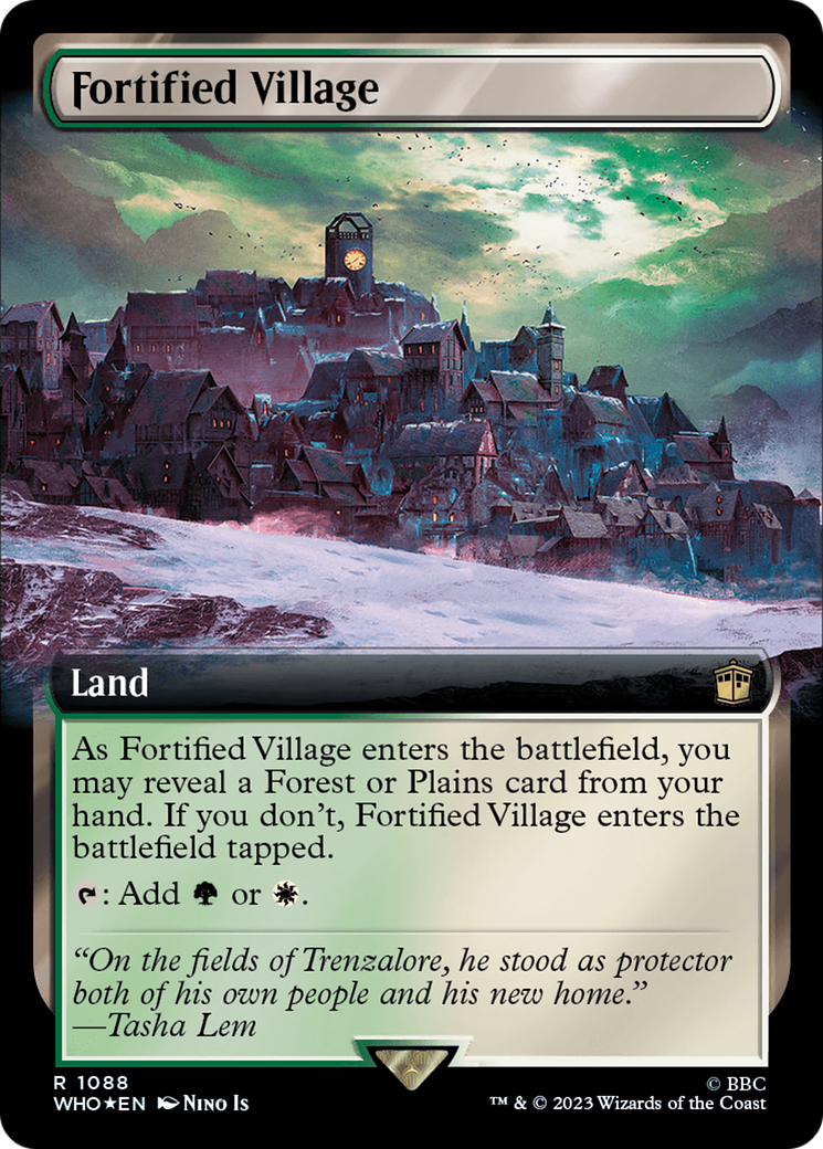 Fortified Village (Extended Art) (Surge Foil) [Doctor Who] | Devastation Store