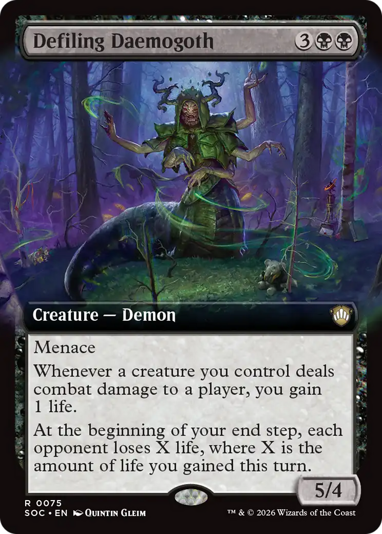 Defiling Daemogoth (Extended Art) [Secrets of Strixhaven Commander] | Devastation Store