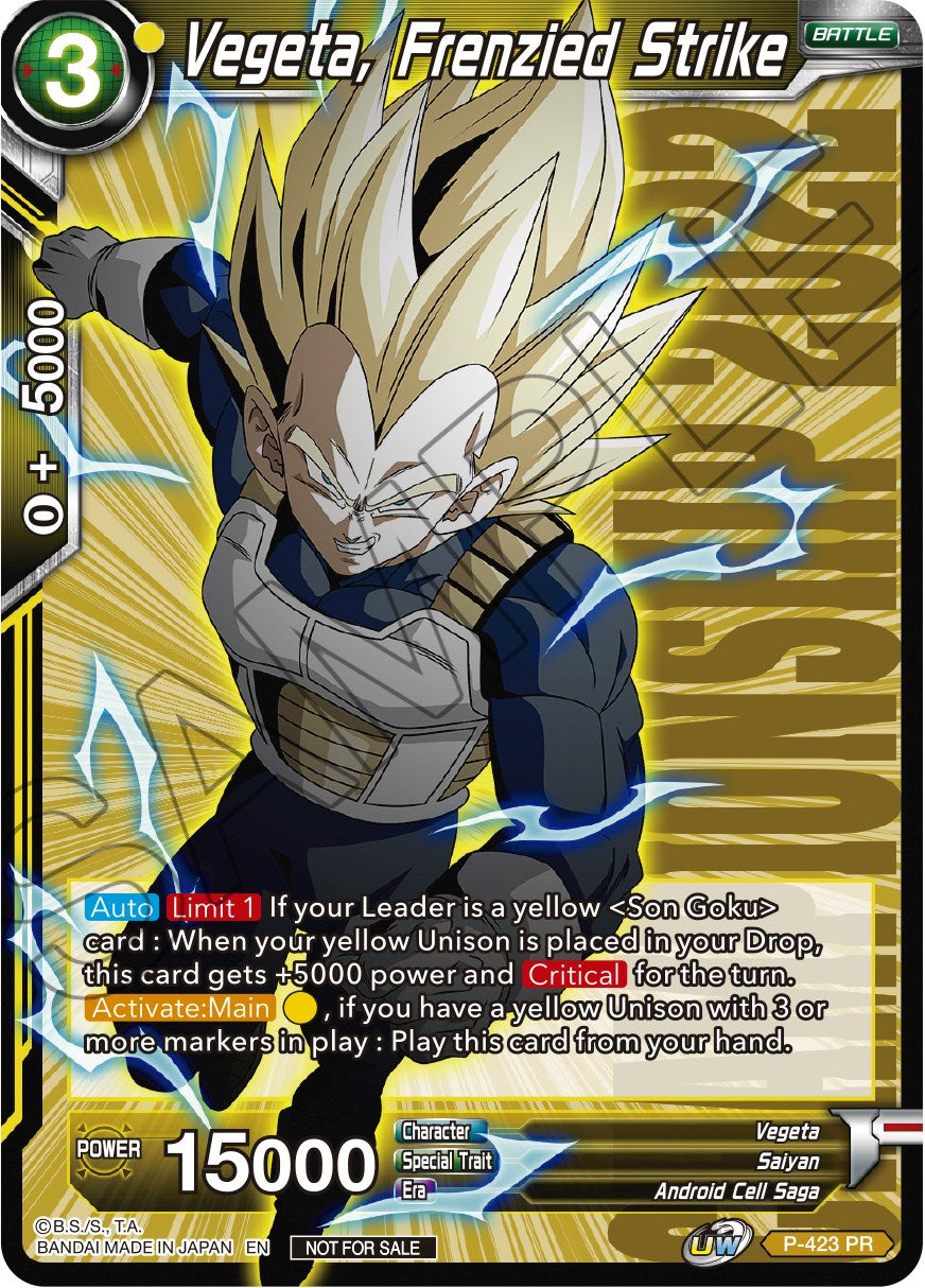 Vegeta, Frenzied Strike (Championship Pack 2022 Vol.2) (P-423) [Promotion Cards] | Devastation Store